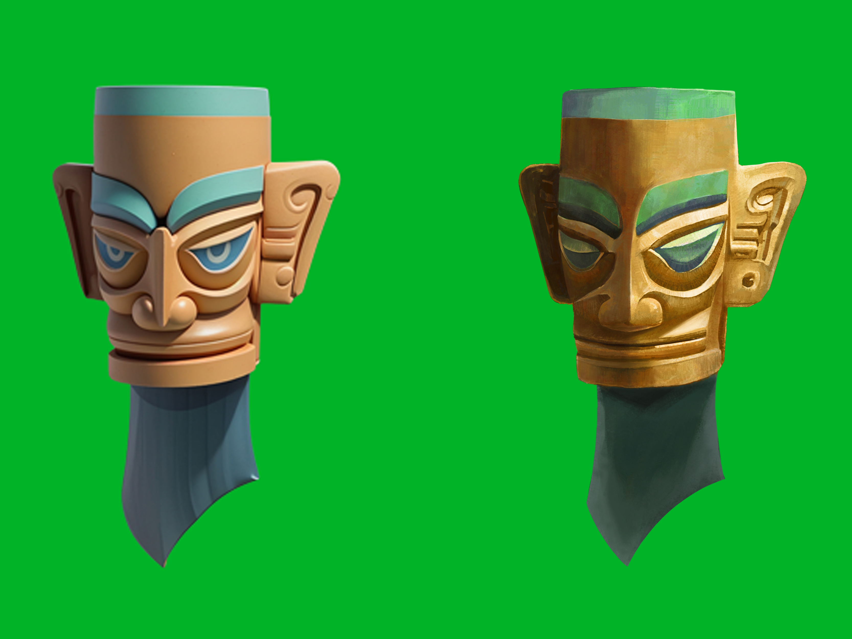 Formlift — stylized mask sculpt and textured render