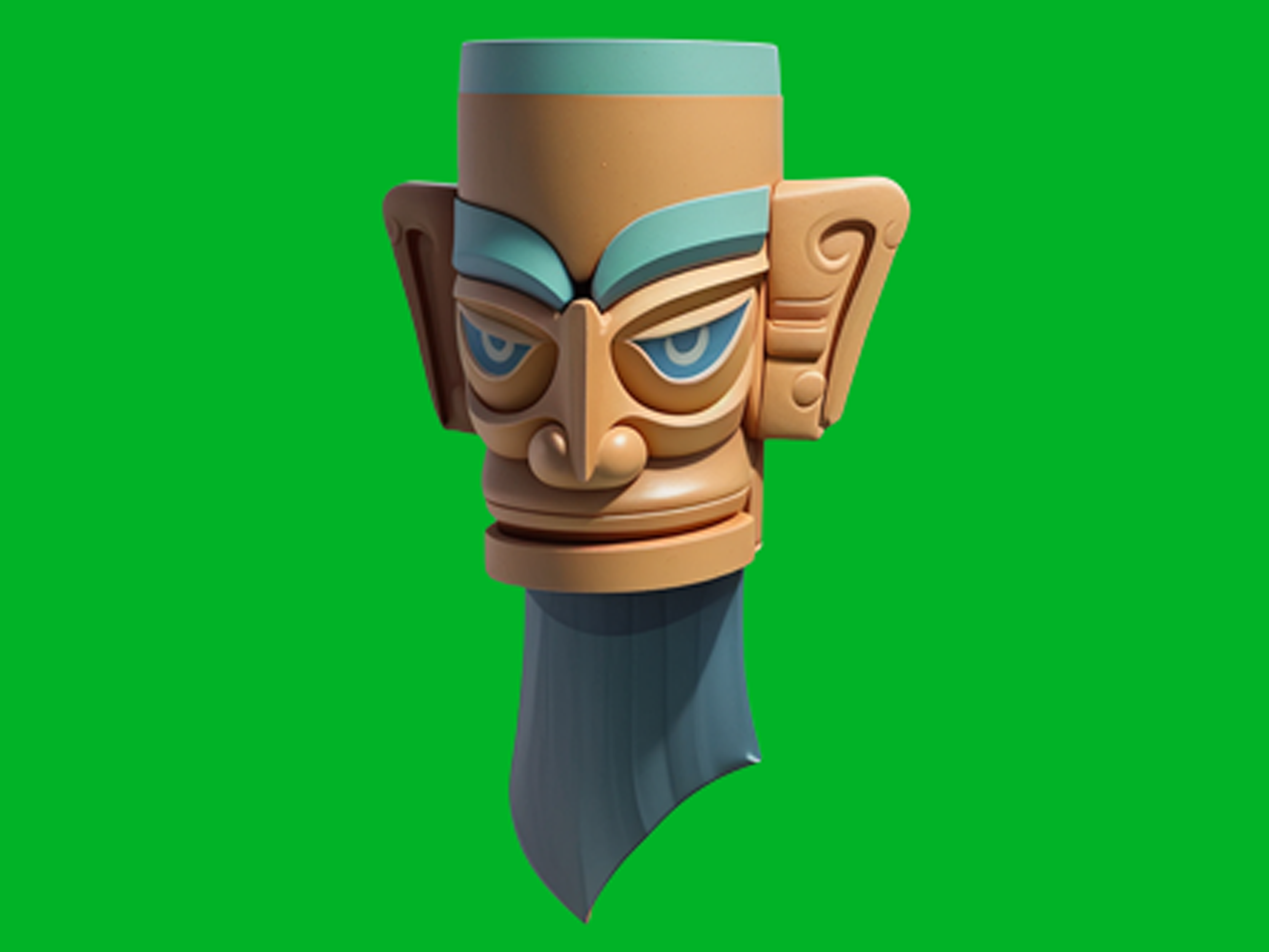 Formlift — AI-assisted 3D base / blockout head on chroma green