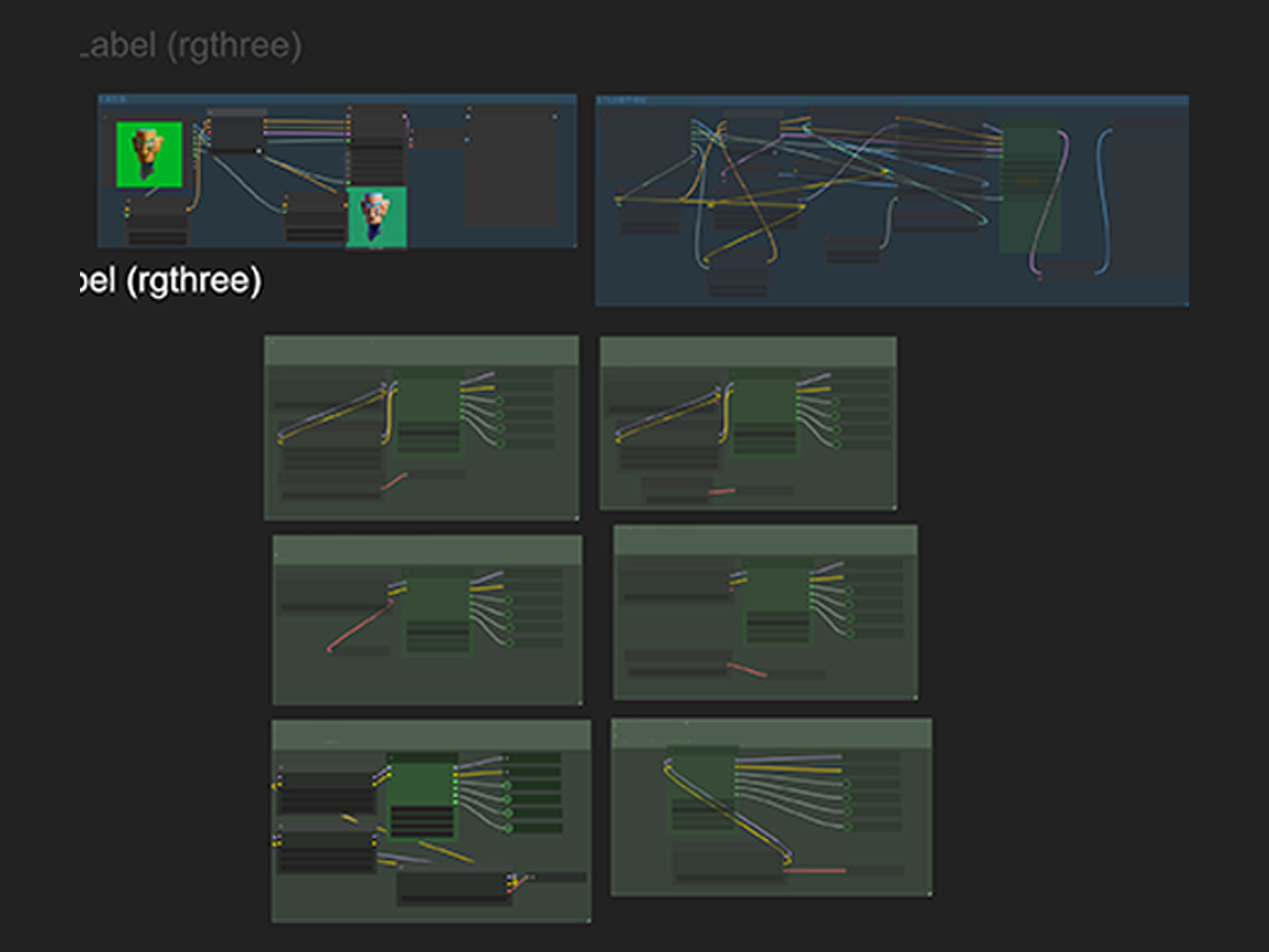 Formlift — ComfyUI node graph with previews and wire detail