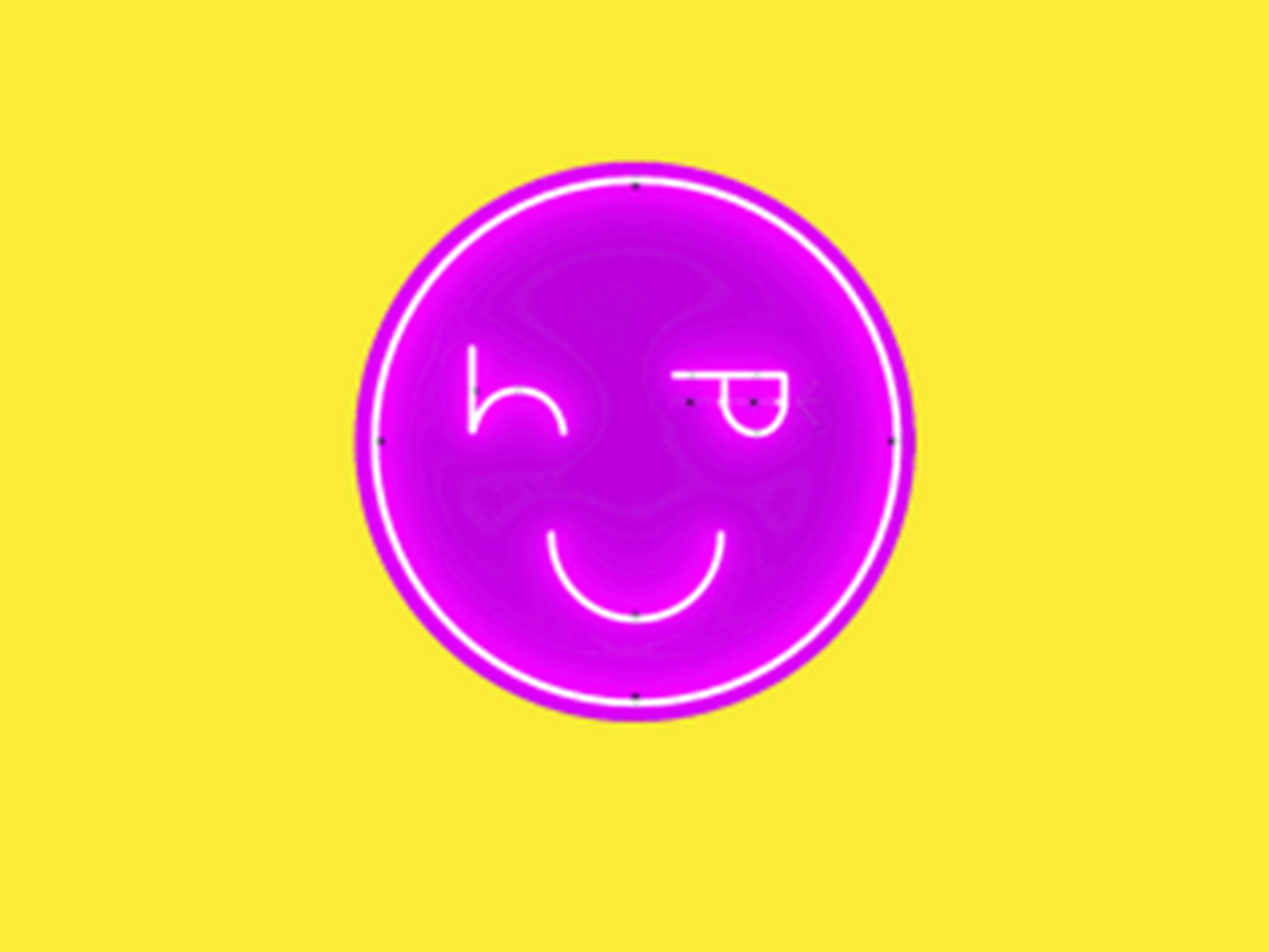 HappyAR — neon face mark on yellow